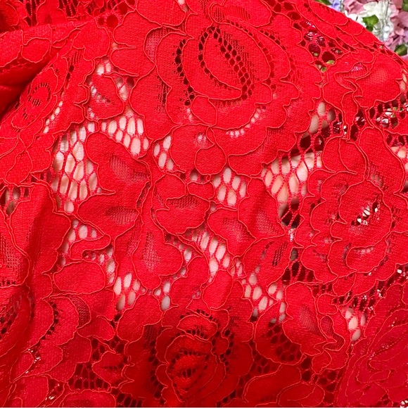 Lulu's Red Sleeveless Plunge Neck Maxi Gown for Cocktail - Picture 8 of 10